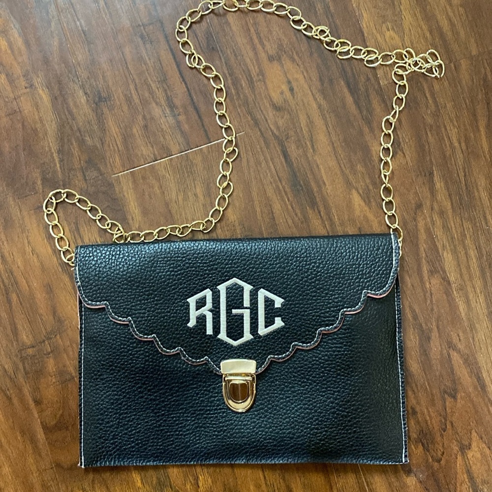 Monogramed clutch purse